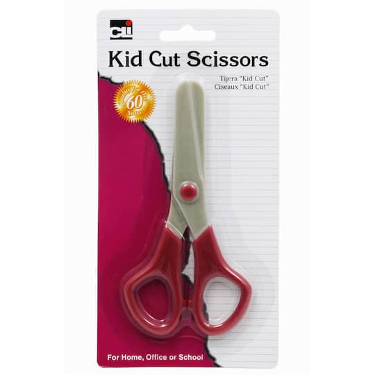 Kid Cut Assorted Colors Plastic Scissors, Pack of 24